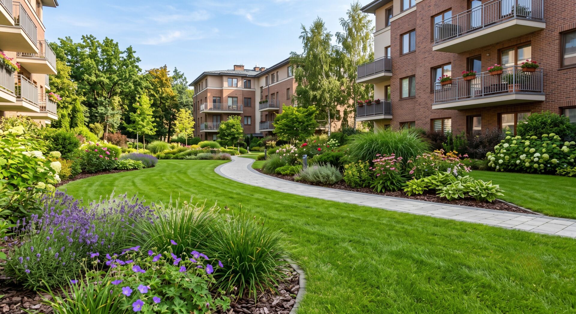 Well-maintained property grounds